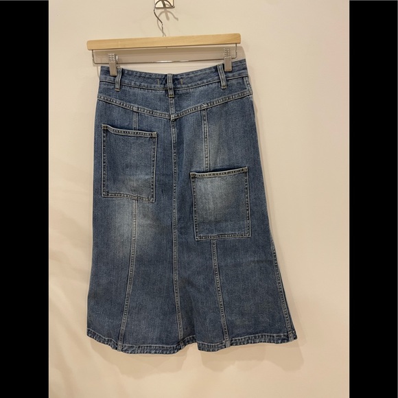 2022 Tibi Classic Wash Denim Skirt - Picture 4 of 5